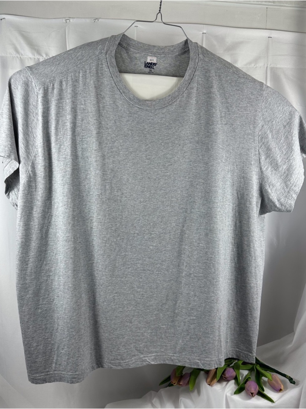 0071  SZ 3 XL Lands End light gray T-shirt